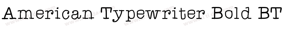 American Typewriter Bold BT字体转换